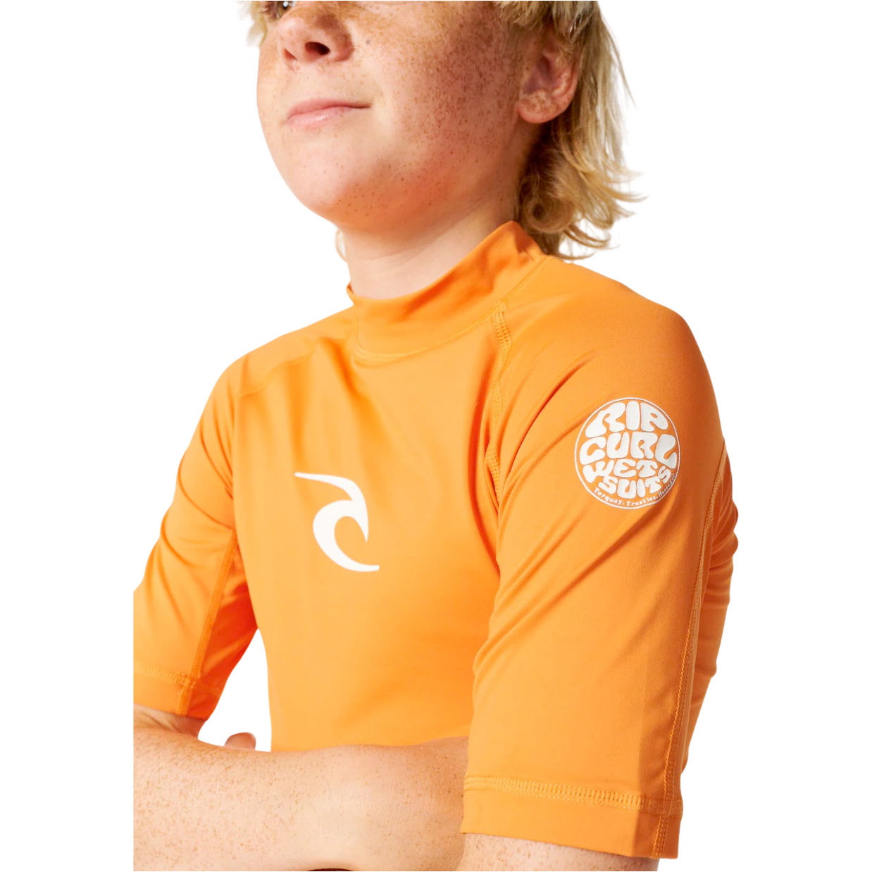 2026 Camisola De Lycra De Manga Curta Junior Waves UPF Da Rip Curl , Modelo 136BRV - Vitamin C